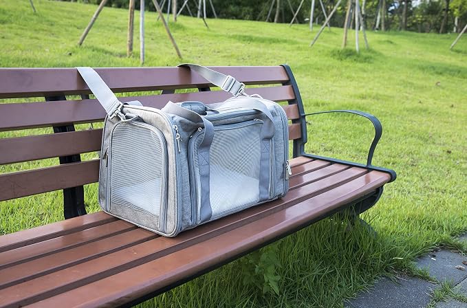 Soft Sided Carrier for Small Medium Cats Dogs, TSA Airline Approved Collapsible - Image 8