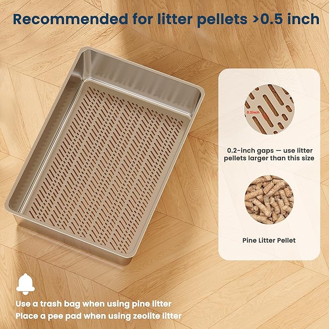 Stainless Steel Sifting Litter Box - Image 3
