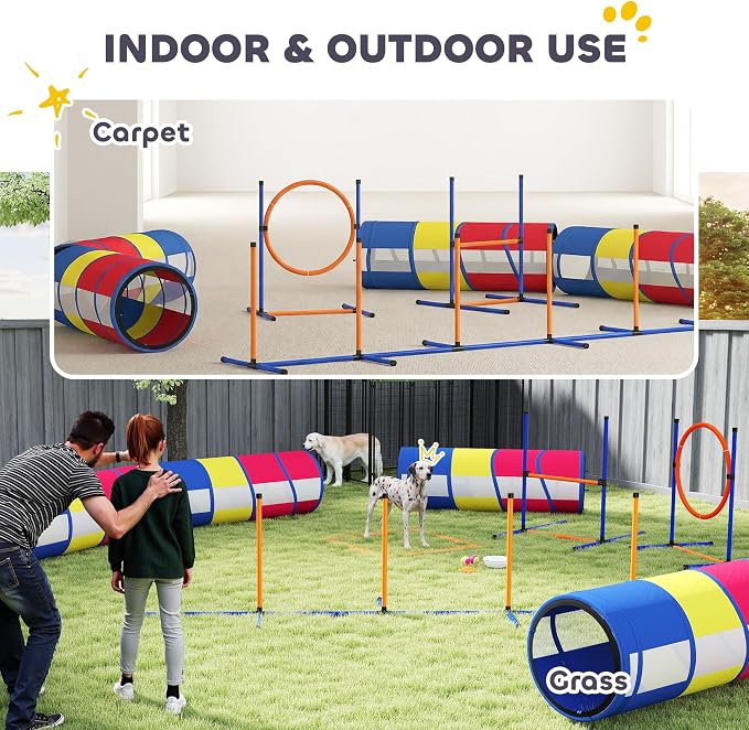 PawHut Dog Agility Training Equipment, 12-Piece Dog Obstacle Course - Image 9