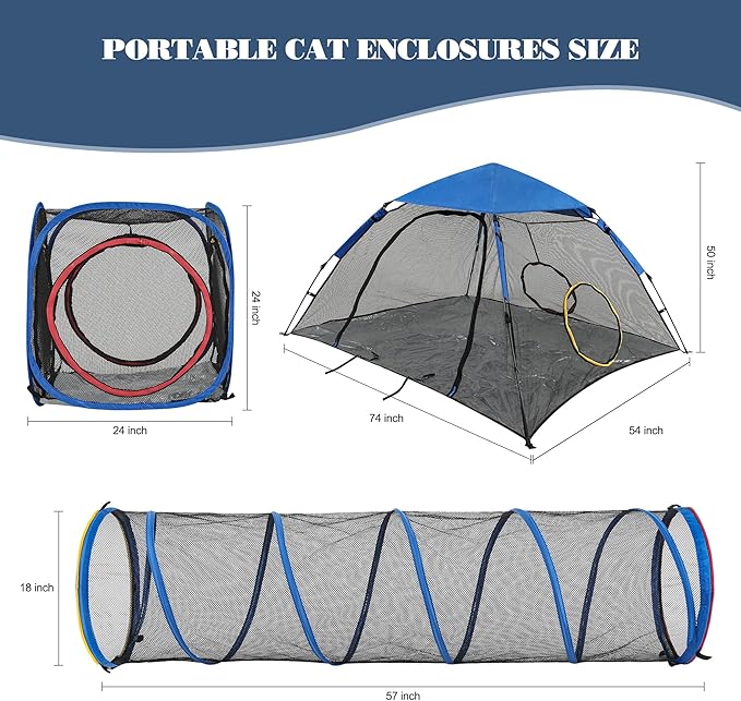 Outdoor Cat Enclosure -Portable Pet Playpen - Image 2