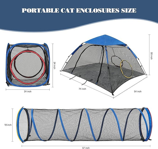 Outdoor Cat Enclosure -Portable Pet Playpen - Image 2