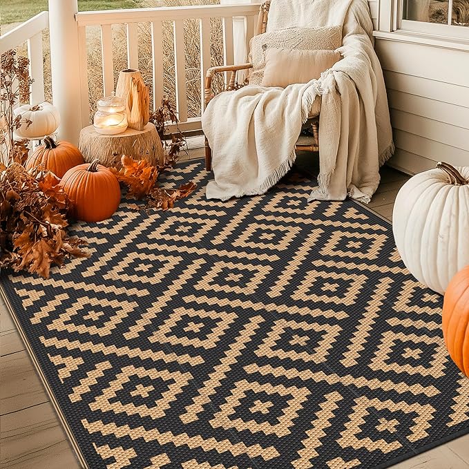 GENIMO Outdoor Rug for Patio Clearance, Reversible Plastic Camping Rugs - Image 9