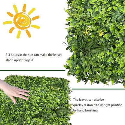 Artificial Plant Wall Roll: 40X120 in UV-Anti Ivy Privacy Fence Screen Faux - Image 7