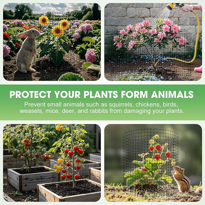 30Pcs Plant Protector from Animals, 10 Pack 12'' x 12'' Wire Plant Protectors - Image 4