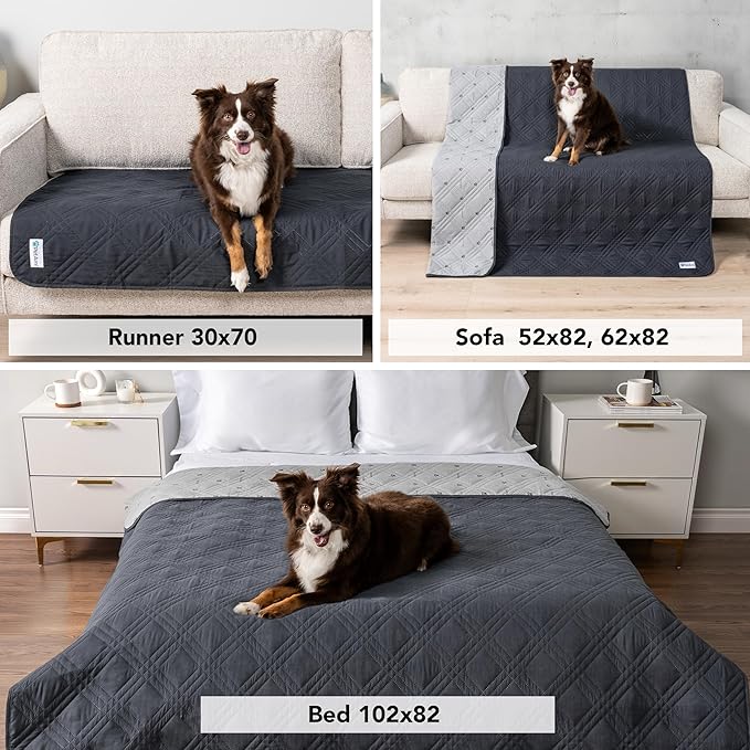 PetAmi Waterproof Couch Cover for Dogs, Reversible Furniture Cover Sofa - Image 4