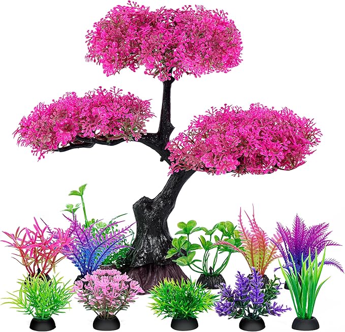 Ameliade Aquarium Artificial Plastic Plants Decoration by Ameliade