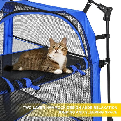 Cat Tower Tent, Outdoor Patio Cat Enclosures - Image 4