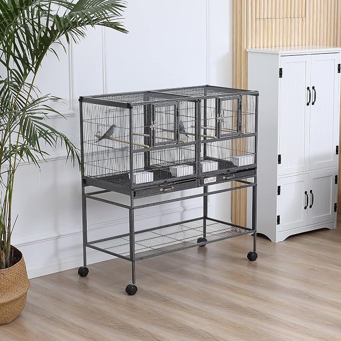 PawHut Divided Breeder Bird Cage - Image 2