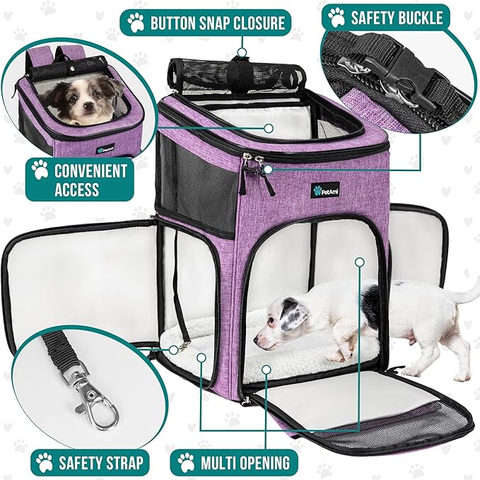 PetAmi Dog Backpack Carrier, Airline Approved Cat Backpacks - Image 3