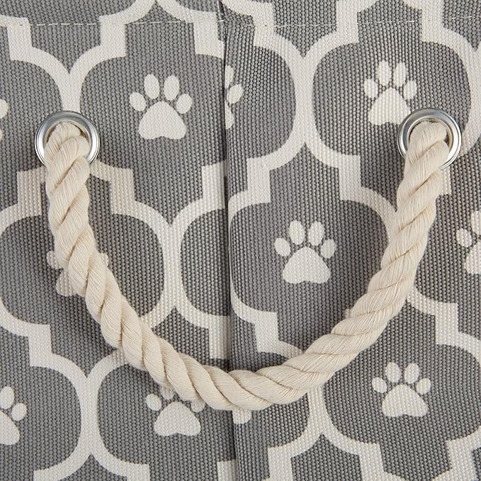 Bone Dry Pet Storage Collection Lattice Paw Print, Medium Round - Image 4