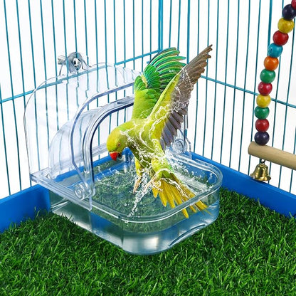 Bird Bath for Cage, Upgraded Bird Bath Box for Cage Accessory Small Birds by Nobgum
