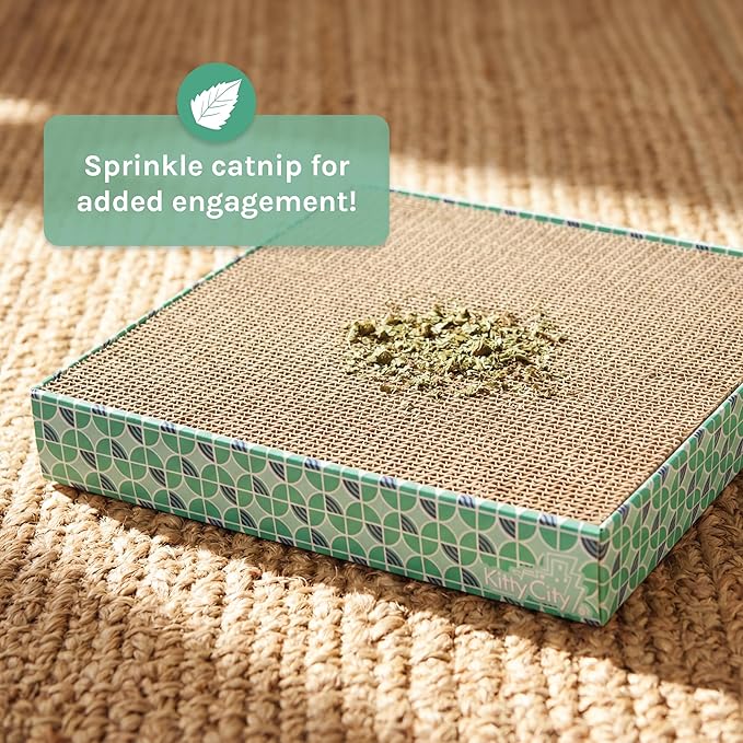 Kitty City Cat Scratcher Refill – 3-Pack Durable Corrugated Cardboard Scratch - Image 5
