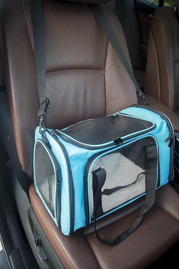 Soft Sided Carrier for Small Medium Cats Dogs, TSA Airline Approved Collapsible - Image 10