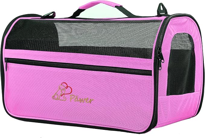 Pawer 18” x 10” x 10”Soft-Sided Foldable Airline Approved Pet Carrier - Image 4