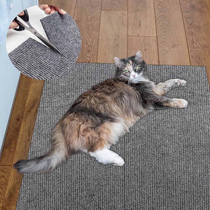 Cat Carpet Protector 47.2"x15.8", Wall Corner Cat Scratcher Pad by ENONCI