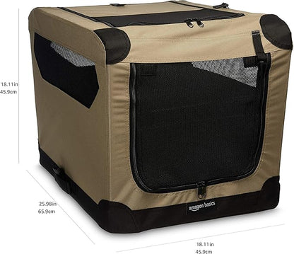 Amazon Basics Portable Folding Soft Dog Crate, Collapsible Travel Kennel - Image 2