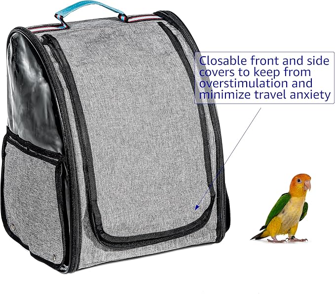 Trademark Innovations Bird Backpack, Bird Carrier Travel Cage, Portable Bird - Image 5