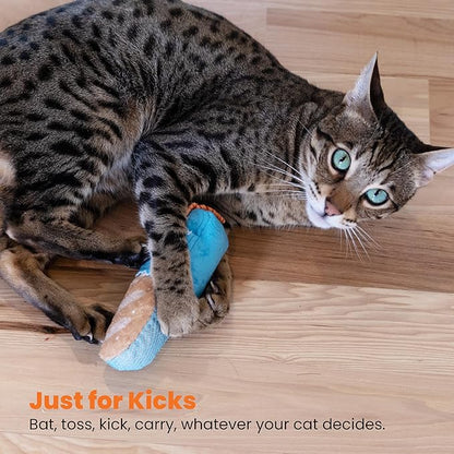 Catstages Loaf Kicker Toy with Catnip and Dental Mesh, Bread Shape, Plush and - Image 6