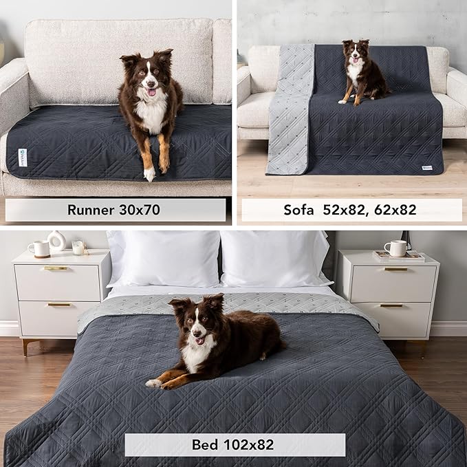 PetAmi Waterproof Couch Cover for Dogs, Reversible Furniture Cover Sofa - Image 4