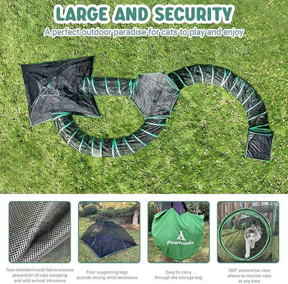 6-in-1 Cat Tents for Outside, Portable Outdoor Cat Enclosures for Indoor Cats - Image 4