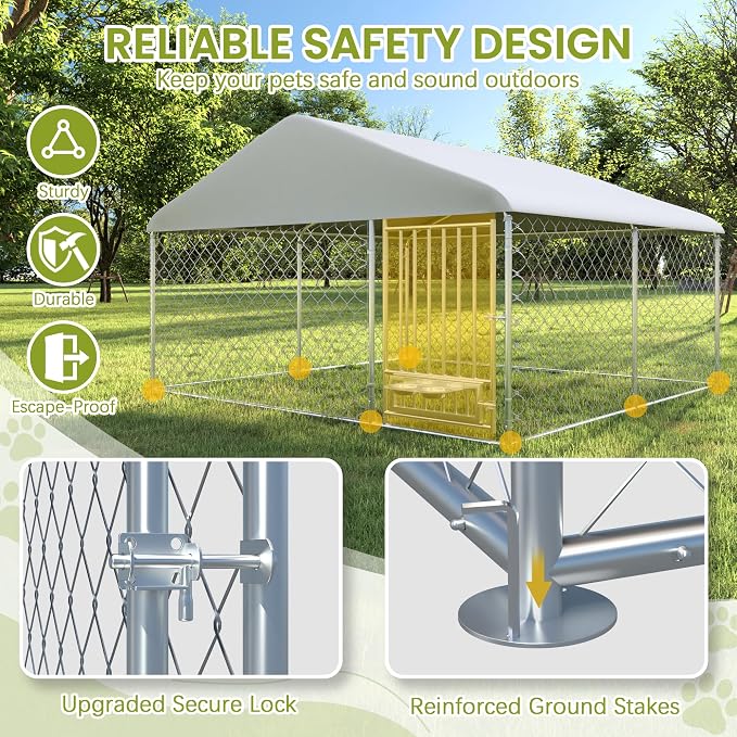 10FT x 10FT Outdoor Dog Kennel - Image 3
