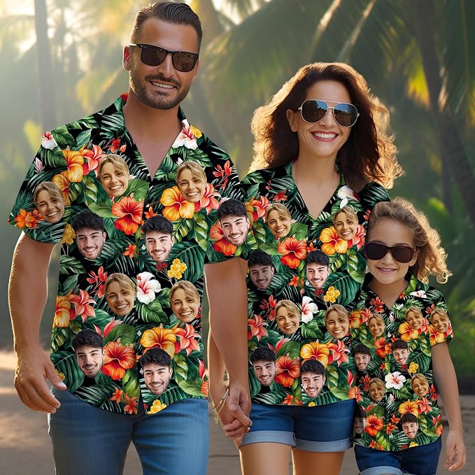 Custom Hawaiian Shirt with Face Photo Picture - Image 3