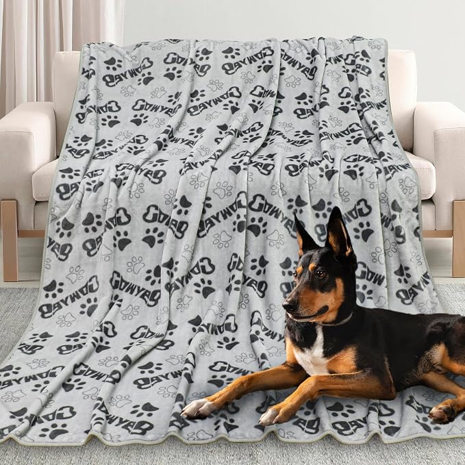 Dog Blankets for Large Dogs Upgraded, Dog Cat Flannel Blankets Washable - Image 3