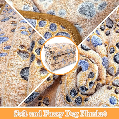 Dog Blankets for Medium Large Dogs, 3 Pack Pet Blanket Washable 41" x 31" - Image 2