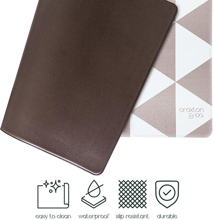 CROXTON & CO. Non-Slip Faux Leather Pet Feeding Mat - Image 3
