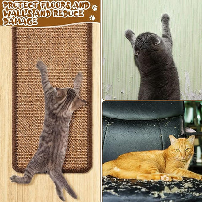 Tuanse 4 PCS Cat Scratcher Mat, 15.7 x 7.8 Inches Sisal Cat Scratching Pad - Image 4