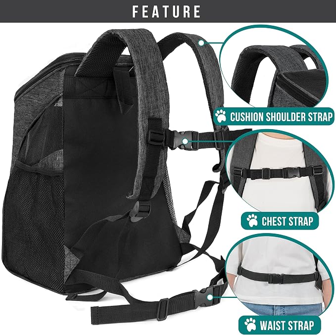 PetAmi Small Dogs and Cat Backpack Carrier, Airline Approved Pet Backpack - Image 5