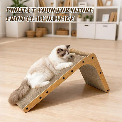 PatiencET L Shape Cat Scratcher, 26.8 Inch Cardboard Scratch Pad - Image 4