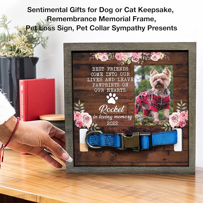 Customized Pet Memorial Frame Wood Dog in Picture Deceased Pet Personalized Dog - Image 7