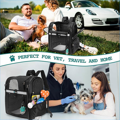 PetAmi Dog Backpack Carrier for Small Large Cat, Ventilated Pet Hiking Backpack - Image 7