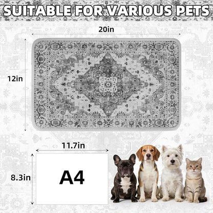 PUPTECK Dog Food Mat, Absorbent Pet Feeding Bowl Mat, Non-Slip Dog Mat - Image 2