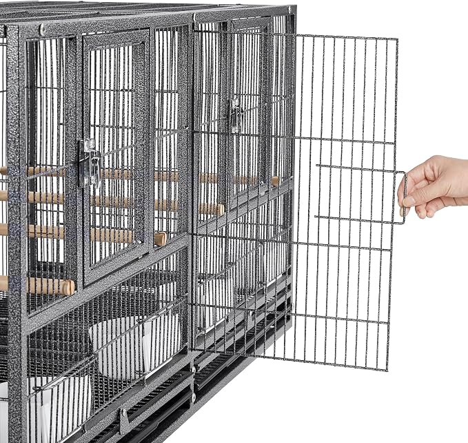 Yaheetech Stackable Bird Cage Divided Breeder Breeding Parakeet Bird Cage - Image 6