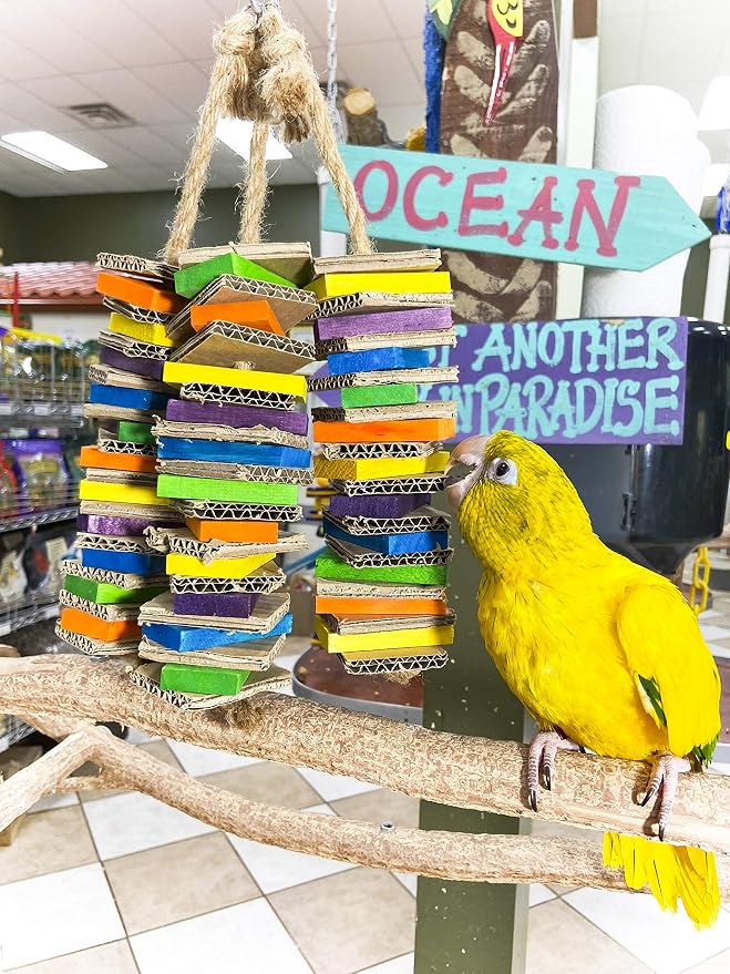 Birds LOVE Chew-Tastic Triple Tower of Shredded Fun Medium Bird Toy - Image 6
