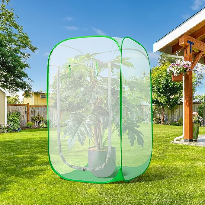48" x 28" x 28" Pop Up Garden Mesh Plant Cover, Plant Protectors Mesh Plant - Image 6