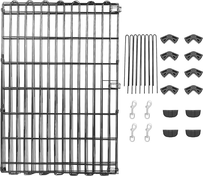 Amazon Basics Portable Foldable Octagonal Metal Exercise Dog Playpen, - Image 6