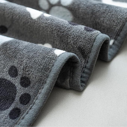 Dog Blanket Paw Bone Pattern 1 Pack 1 Super Soft Warm Flannel Sofa Cover Car - Image 5