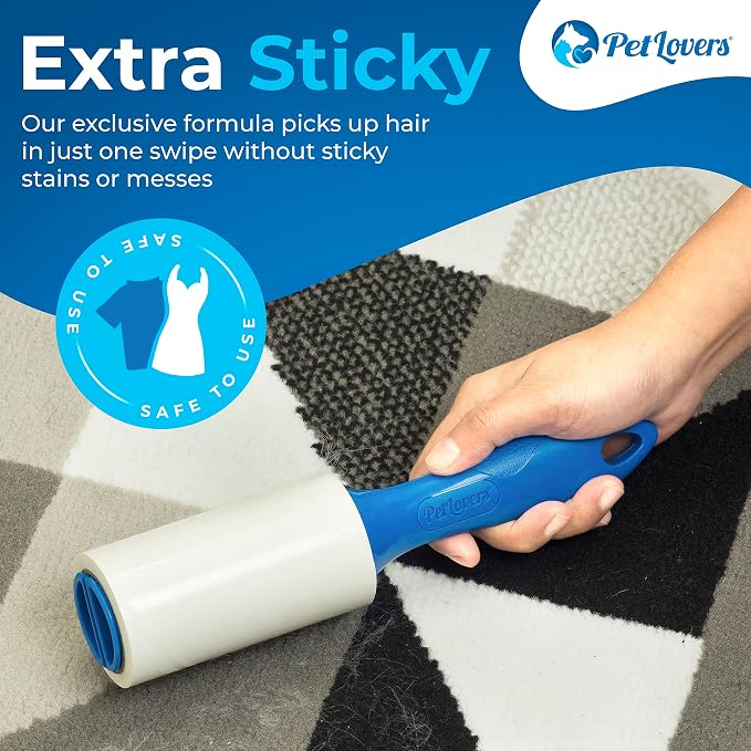 PetLovers Extra Sticky Lint Roller Single Unit 90 Sheets - Image 3
