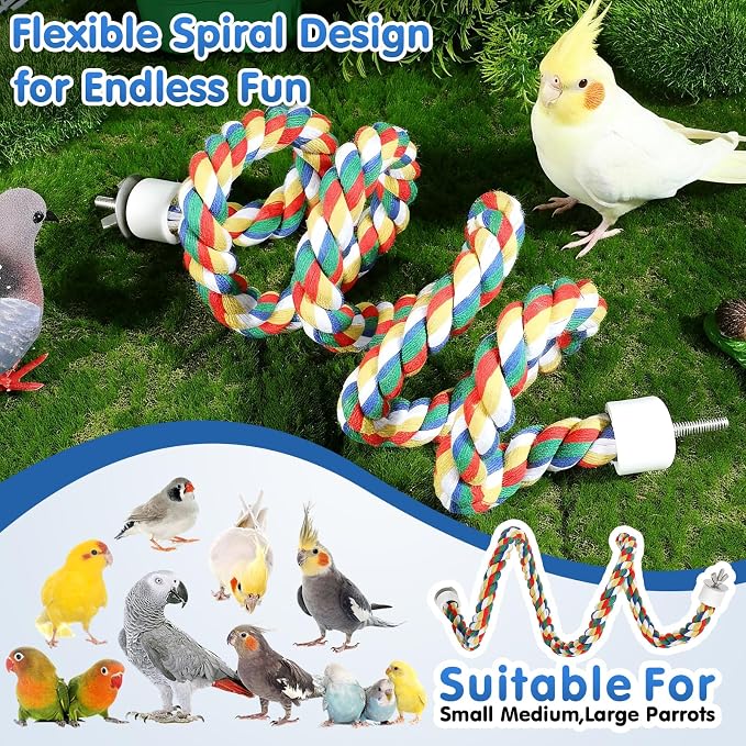 iplusmile Bird Rope Perch Swing & Climbing Toy - Image 4