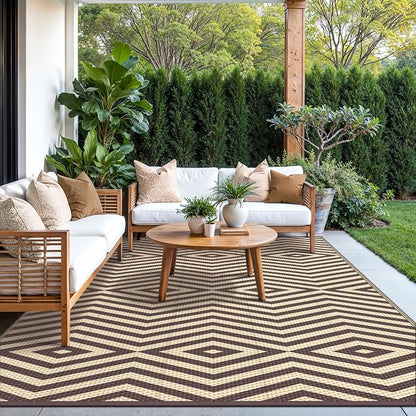 GENIMO Outdoor Rug for Patio Clearance, Lightweight Waterproof Modern RV - Image 3