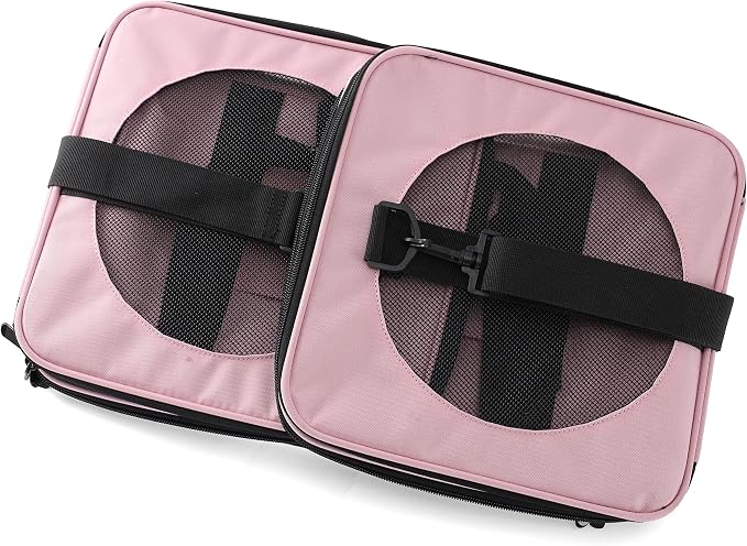 Soft-Sided Pet Carrier for Cats Small Dogs of 15 Lbs Medium Pink - Image 10