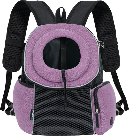 PetAmi Adjustable Cat & Dog Front Chest Carrier Backpack, Ventilated - Image 2