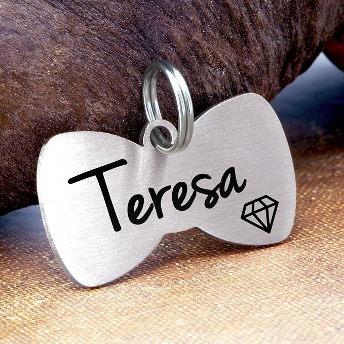 Ultra Joys Cat ID Tag Personalized Pet Tags, Durable Stainless Steel Small Pet - Image 2
