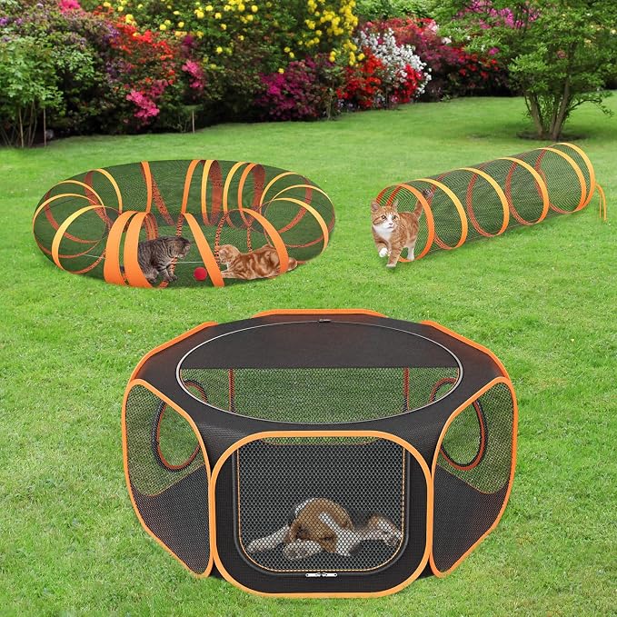 Cat Outdoor Enclosures Tunnel Playpen - Image 8