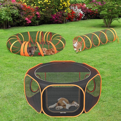 Cat Outdoor Enclosures Tunnel Playpen - Image 8