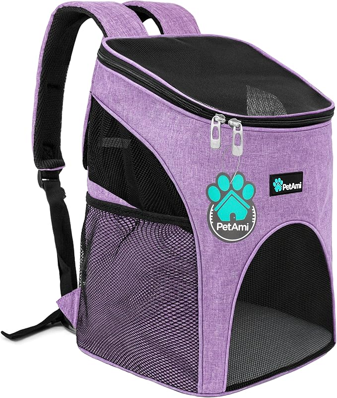PetAmi Small Dogs and Cat Backpack Carrier, Airline Approved Pet Backpack by PetAmi