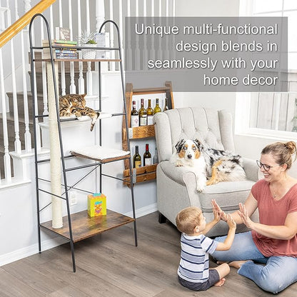 PetFusion VersiCLimb Cat Climber | Multi-Purpose Pet Furniture w/Tall - Image 3